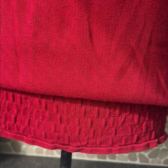 Sweater Project Red Cowl Neck Sweater with Short Sleeves - Picture 4 of 5